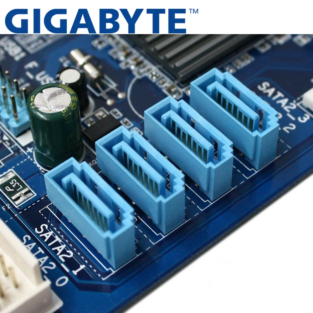 Настольная Материнская плата GIGABYTE GA P41 ES3G G41 Socket LGA 775 Q8200 Q8300 DDR2 8G ATX UEFI BIOS