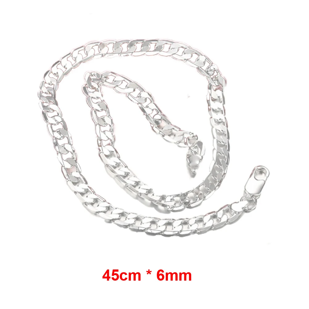 Плоская крутая Мужская цепочка Ожерелье Элегантные ювелирные изделия гладкая