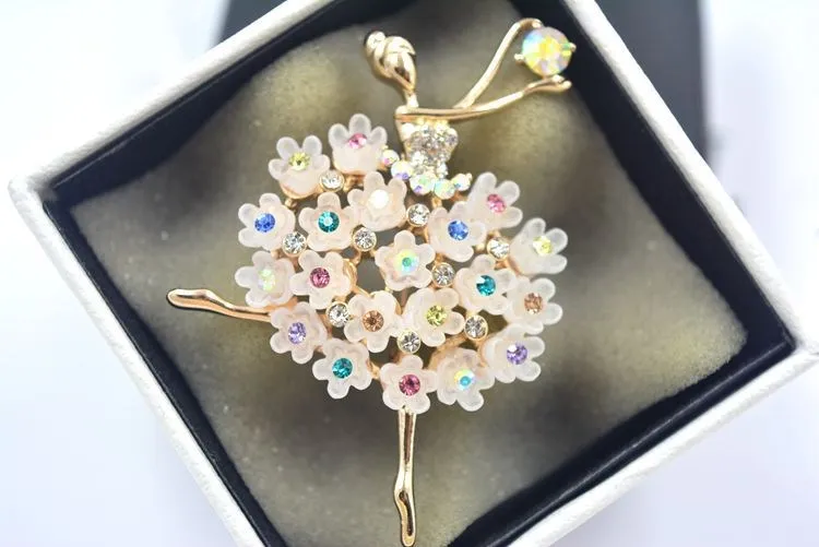 2021 Высококачественная брошь в форме балерины от Swarovski Модная креативная