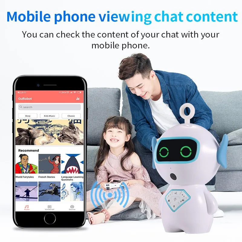 Робот для детей Wi Fi игровой автомат голосового разговора робот компаньон собака|