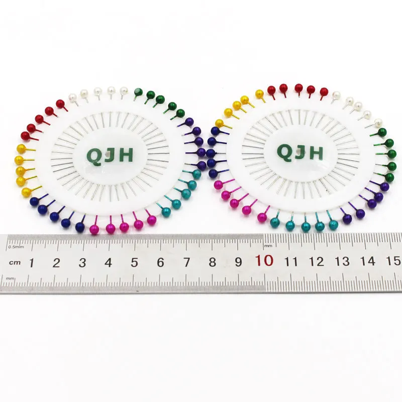 

120pcs Colorful Pearl Head Pin Sewing Craftwork Dressmaking Patchwork Straight Sewing Needle Pins Sewing Accessories Decoration