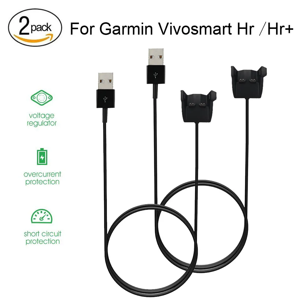 HIPERDEAL 2 шт. Модный USB кабель для зарядки зарядное устройство Garmin Vivosmart HR/HR +