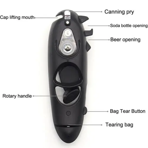 Manual Opener Tool Multi functional New Black Heavy Duty Iron Tin Can Cutter Comfort Handle Grip | Дом и сад