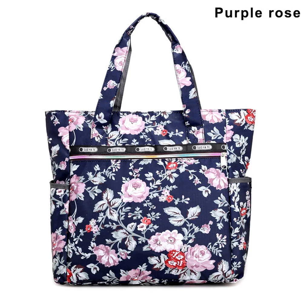 Purple rose Женская сумка на плечо картина с цветами на холсте молния для путешествий, походная сумка для телефона MUG88 - Цвет: Purple rose