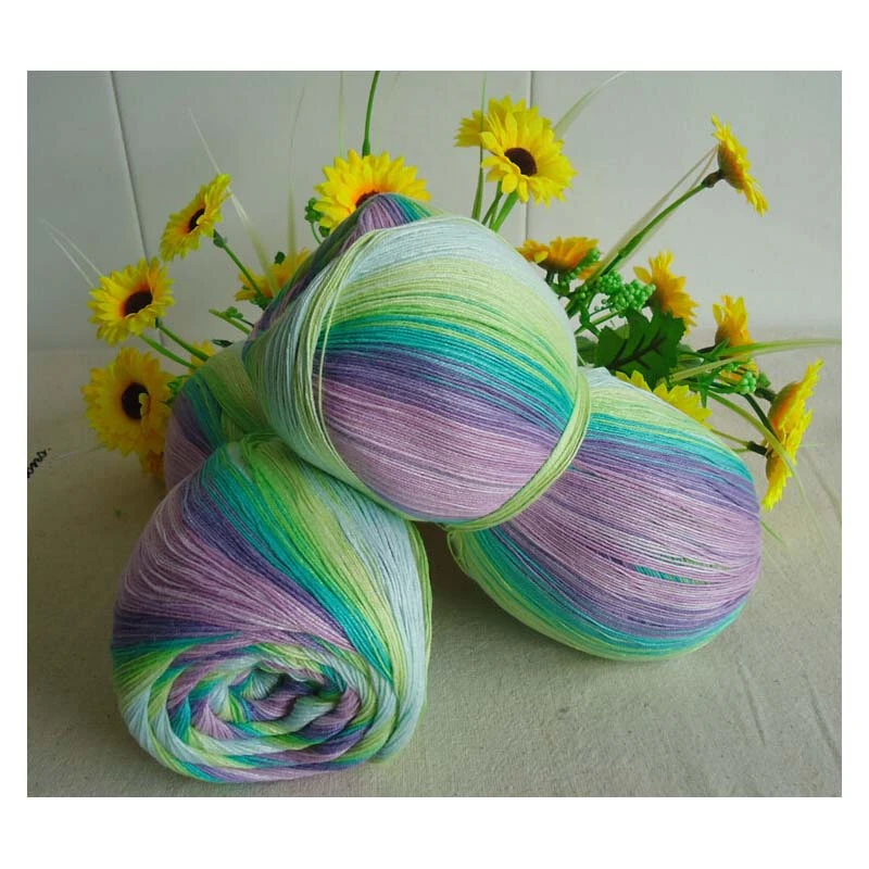 Lanas 250 г/лот натуральная хлопчатобумажная трикотажная кружевная пряжа для