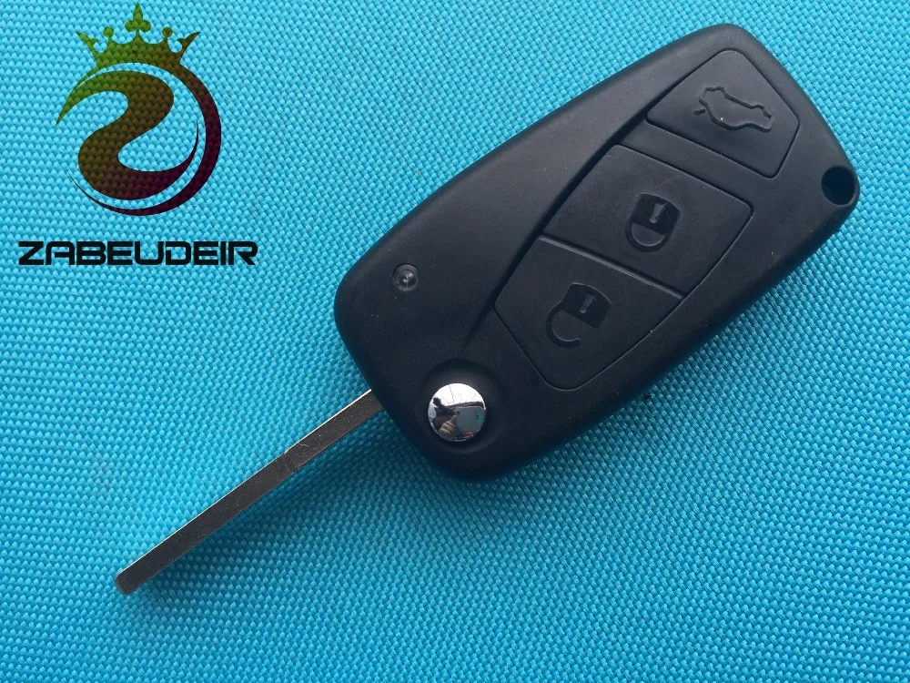 1Pc New Replacement Shell Blank Uncut For Fiat PANDA IDEA PUNTO STILO DUCATO 3 Button Flip Key FOB Remote Case Folding No Logo - купить по