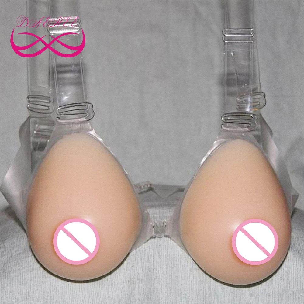 

Teardrop Shape 600g /Pair B Cup Fake Silicone Breast Forms Fake Boobs Tit Bust Chest with Straps For Men Crossdresser Drag Queen