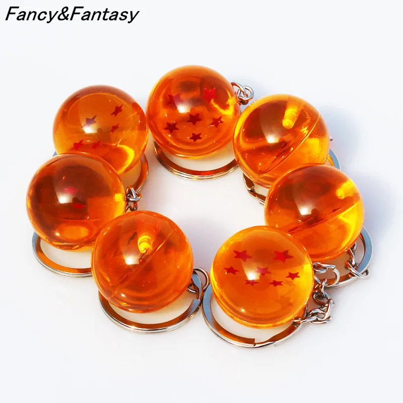 Fancy& Fantasy 7 шт./лот 3D Dragon Ball Z брелок мультфильм хрустальный шар 1-7 звезд фигурки брелок игрушки брелок Коллекция игрушек