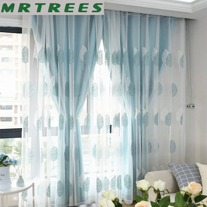 MRTREES тюль для гостинной Белый спальни гардины Гостиная Спальня шторы Кухня