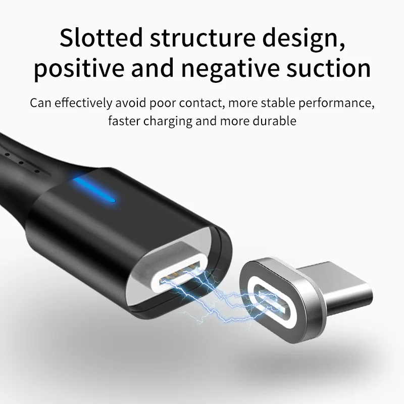 1 м Магнитный кабель Type-C 5A супер быстрый зарядный USB с нейлоновой оплеткой USB-C
