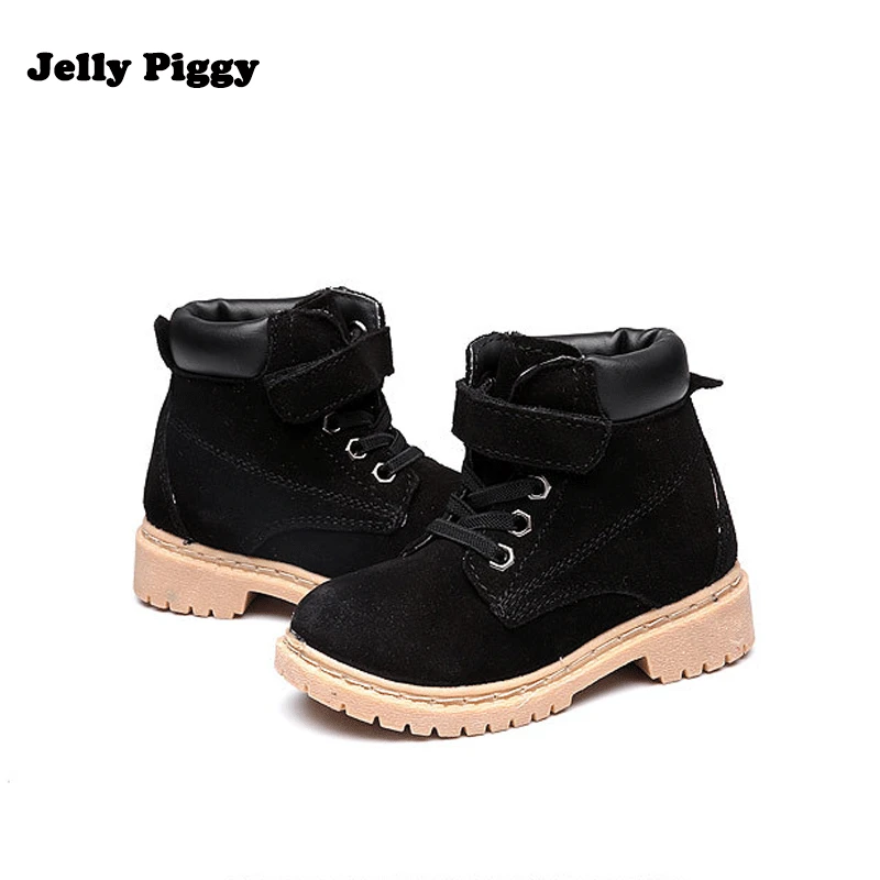 Jelly Piggy/Детские Ботинки Martin новые кожаные ботинки из хлопка для больших детей