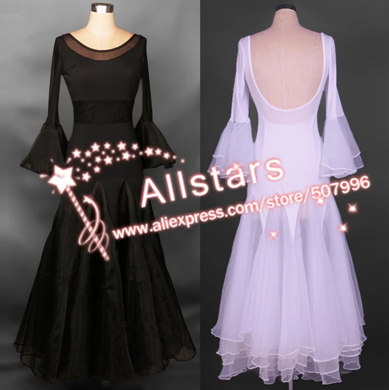 

Women Ballroom Dance Dress Dress For Ballroom Ballroom Dance Competition Dresses Women Swing Dress Black&White color J-0808