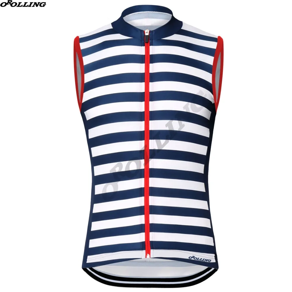 Новинка 2018 классические синие и белые майки командные велосипедные жилеты Orolling