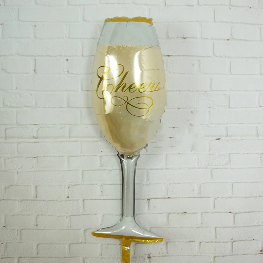 Бокал для шампанского из алюминиевой фольги Воздушные шары на день рождения