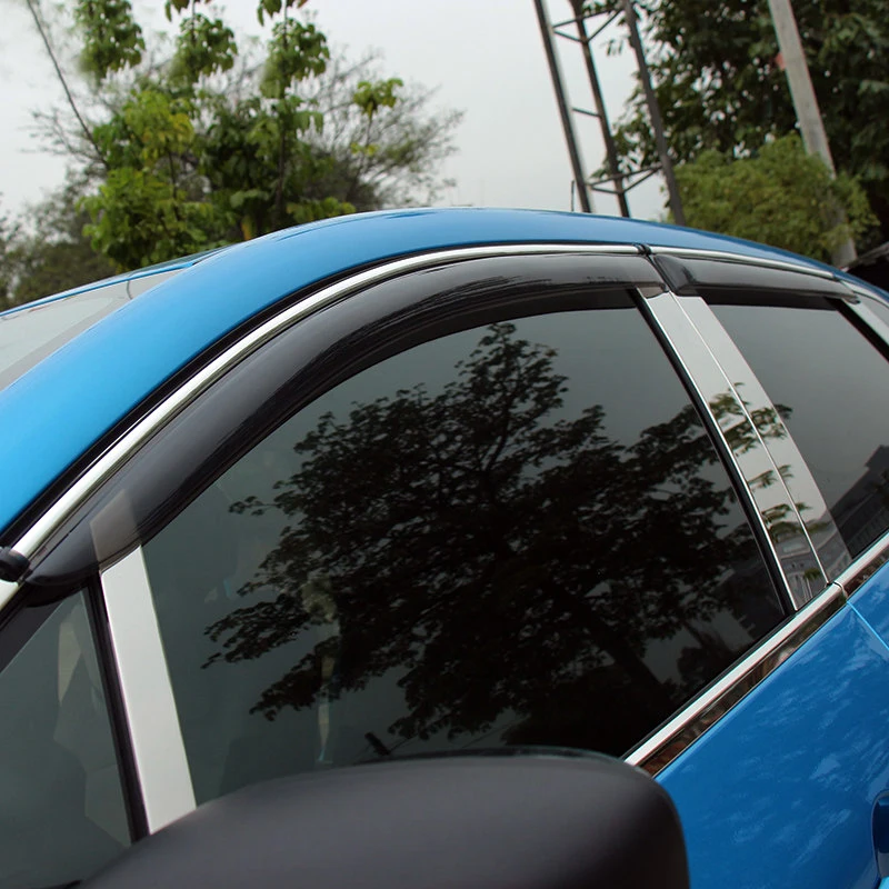 Наружные 4 шт. пластиковые наружные окна дефлектор для Renault Captur 2013