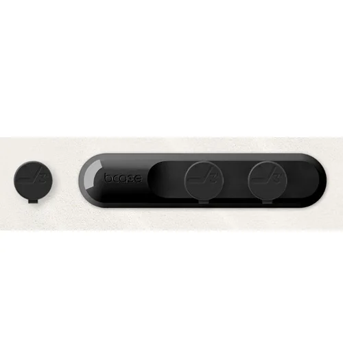 Black Xiaomi Mijia TUP2 Магнитный абсорбционный держатель кабельного зажима Совместимость практичная Магнитная основа текстура древесины для умного дома - Цвет: Black