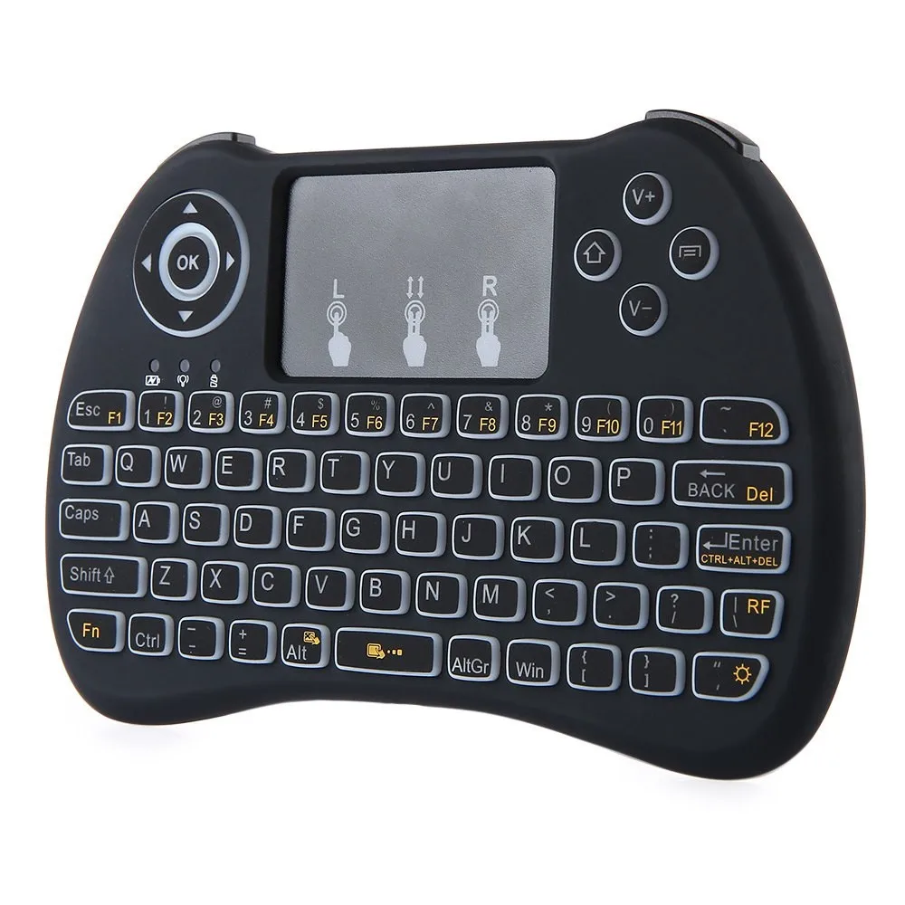 H9 миниатюрная ручная беспроводная клавиатура QWERTY 2 4 ГГц пульт дистанционного