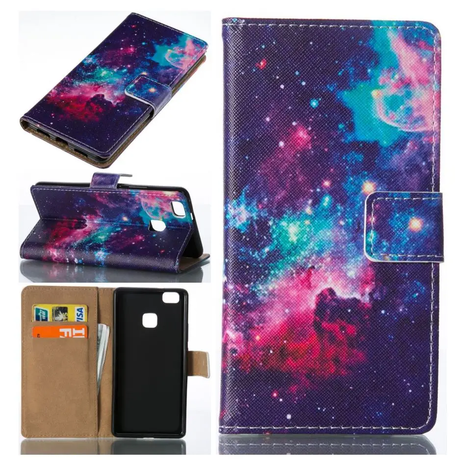 

Magnet Lock Case For Huawei P20 P9 P8 Lite 2017 Mate 10 9 Pro Lite Y7 2018 Ghost Head Leopard Unicorn Wallet Cover Etui P01G