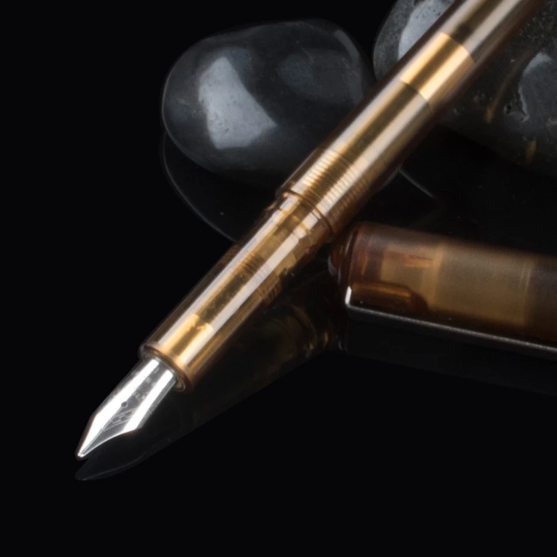 JINHAO 991 красная прозрачная матовая цветная перьевая ручка с тонким наконечником