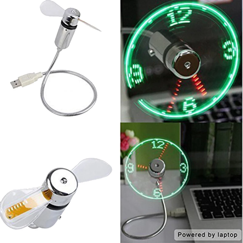 Светодиодный светильник LUCOG гибкий мини-вентилятор Micro USB с ЖК-дисплеем и часами |