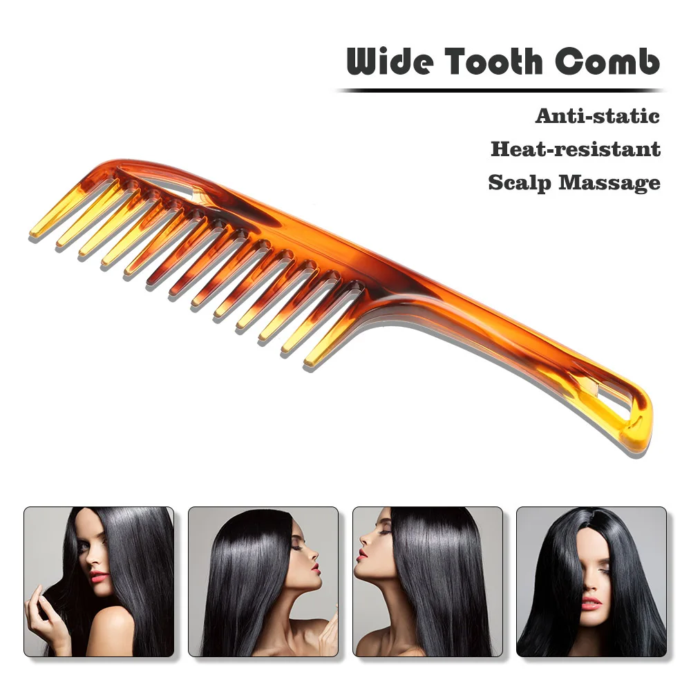 Пластиковая щетка для волос широкая зубная расческа антистатический большой