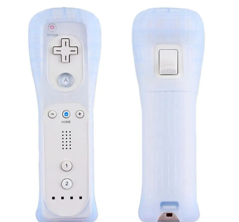 1 шт. белый Беспроводной дистанционного Nunchuck контроллер для Nintendo Wii игры + кожа