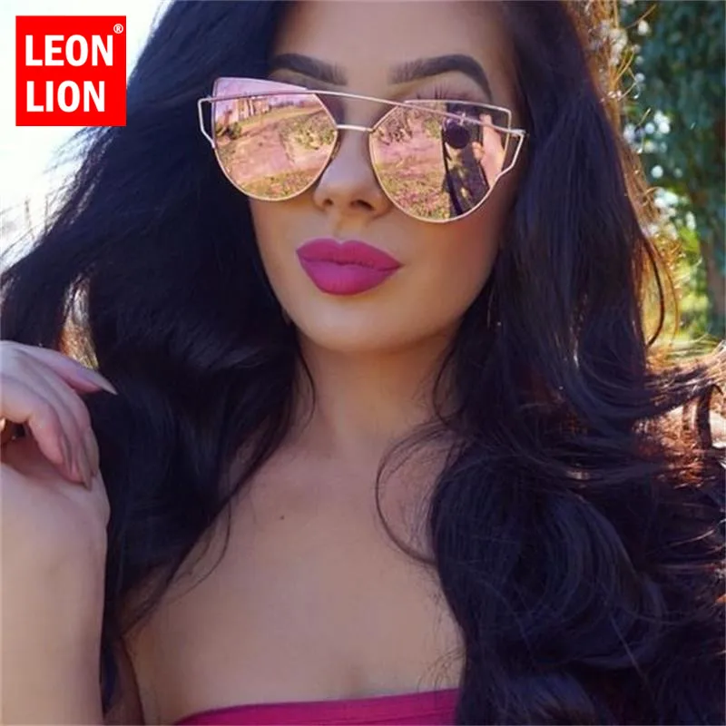 LeonLion 2019 классические металлические солнцезащитные очки кошачий глаз Женские