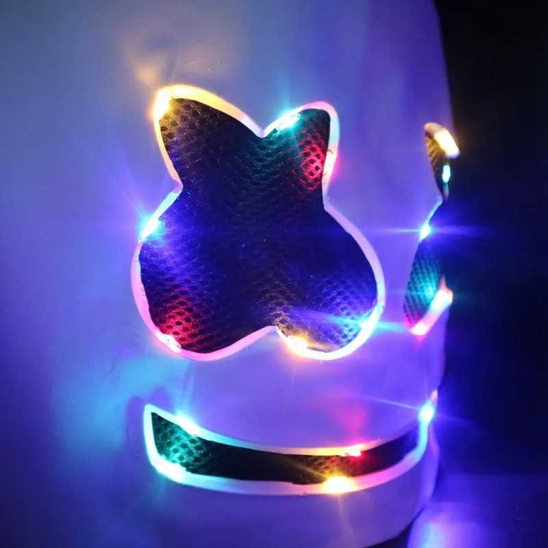 LED DJ музыка светящиеся маски партии маскарад маски анфас Обложка Головные уборы для взрослых Косплэй Хэллоуин фестиваль вечеринок