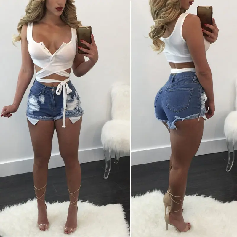 Черная пятница новые 2017 летние модные женские сексуальные джинсы с высокой