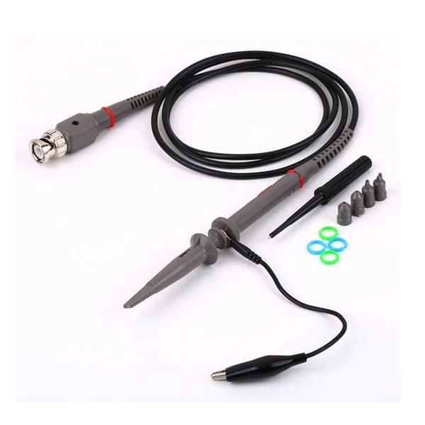 

2pcs P6100 BNC Oscilloscope Probe Kit DC-100MHz 1X 10X Oscilloscope Tester Scope Clip Probe High Precision
