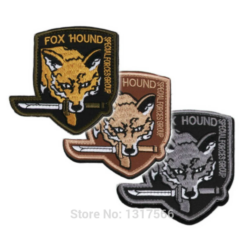 Оптовая продажа 10 шт. с надписью Fox Hound вышивка патч вышитые патчи значок Военная