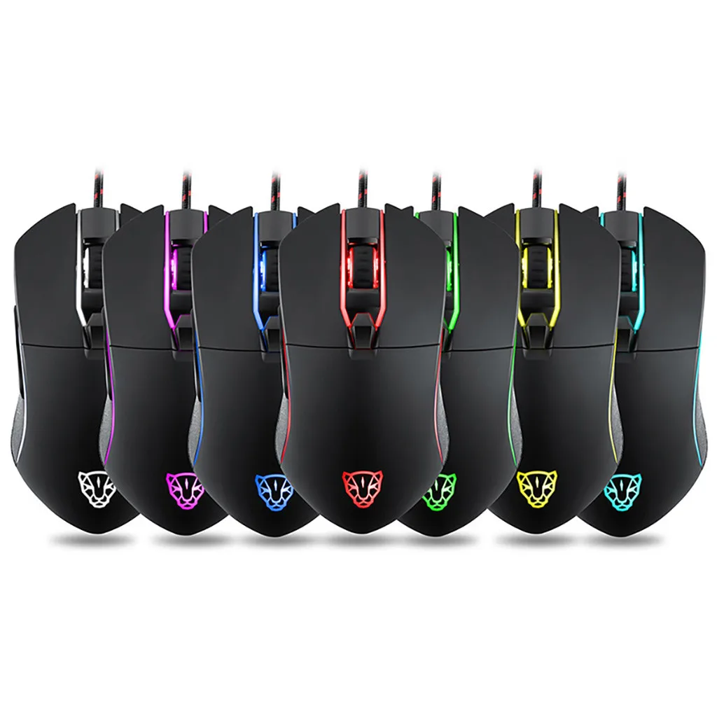 Профессиональная Проводная игровая мышь 5500 dpi Silent Mause 7 кнопок кабель USB
