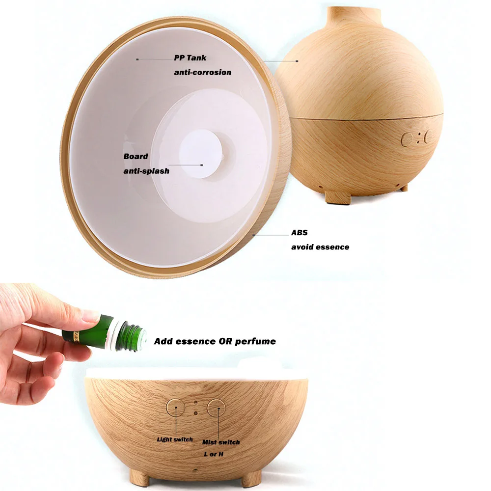 625 мл ультразвуковой увлажнитель воздуха распыления анион Электрический Арома