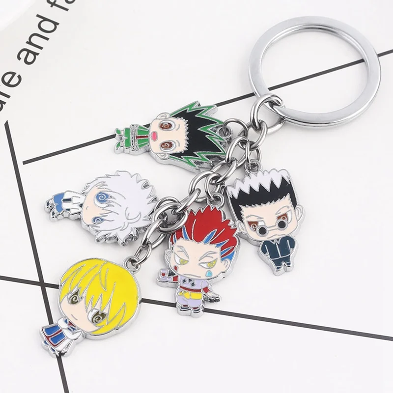 Аниме Hunter x Keychain Gon Killua Zoldyck Kurapika Hisoka металлические фигуры модный брелок для