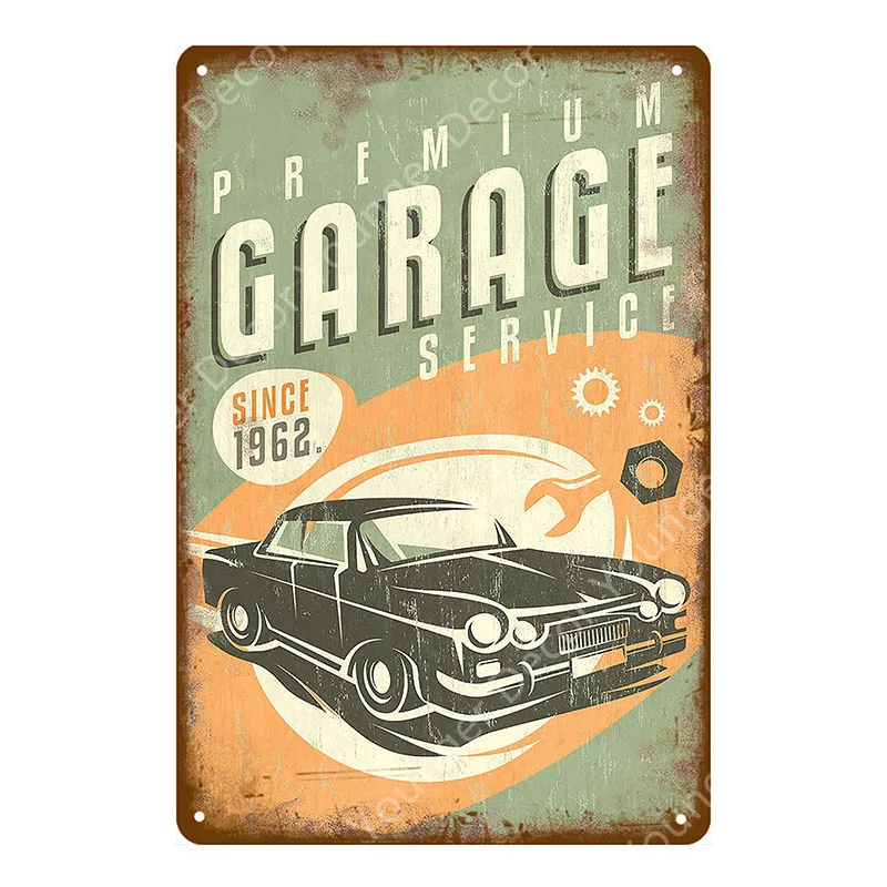 YD6379G Hot Rod Garage рекламные вывески винтажный металлический постер старинной кирпичной стены Стикеры с изображением машинок и автобусов, двигатель дизельное топливо шин магазин декор живопись знак - Цвет: YD6379G