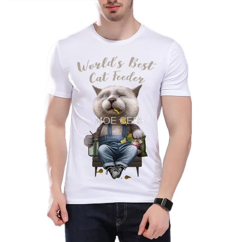 I am a dream cat print men's T-shirt femme camiseta Men funny MMA Cat T-shirts casual Summer Holiday Gift Brand clothing Y7-16 | Мужская