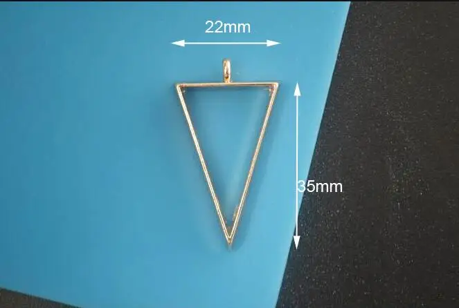kc gold triangle 5 шт. 7 форма металлическая рамка DIY эпоксидная смола для изготовления ювелирных изделий изделия из смолы подарки ручной работы Цветочные геометрические формы УФ Смола ожерелье - Окраска металла: kc gold triangle
