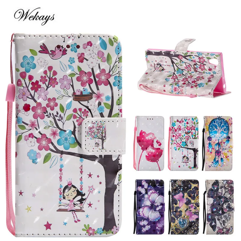 Кожаный флип чехол Wekays для Sony Xperia L1 E6 G3311 G3312 G3313 телефона|covers for sony xperia|flip casecase phone |