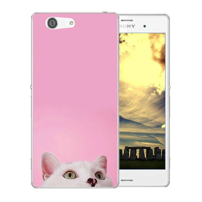 Phone Case For Sony Xperia Z3 Compact mini Soft Silicon Bag Luck Cat Pattern for Back Cover M55W D5803 D5833 TPU Coque |