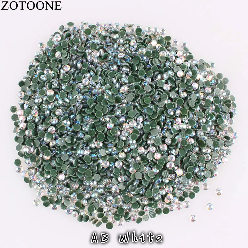 ZOTOONE 1440pcs SS16 Crystal AB Rhinestone 2mm Thermal Adhesive Wedding Dress Strass Hotfix DIY Flatback For Clothes | Дом и сад