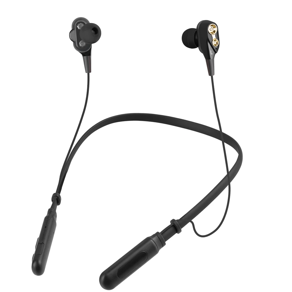 Hi Fi Bluetooth наушники с микрофоном для телефона двойной драйвер беспроводные