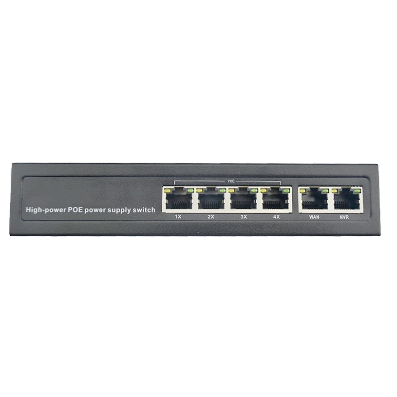 4 + 2 96 Вт 4-портовый коммутатор питания через Ethernet 24 V Камера Ap настольного
