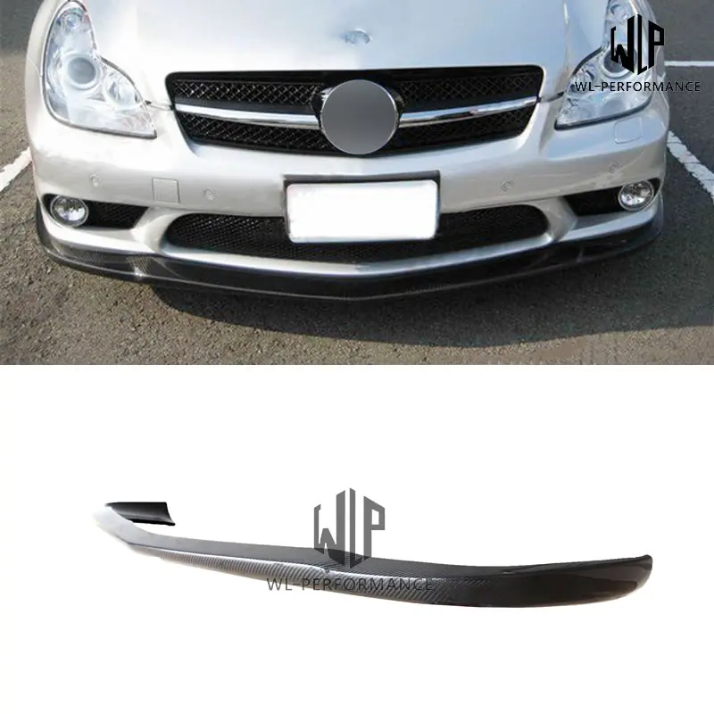 W219 CLS63 AMG углеродное волокно передняя губа сплиттер автомобильный Стайлинг для