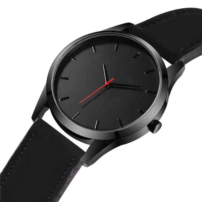Reloj 2018 модные большие военные кварцевые мужские часы кожаные спортивные