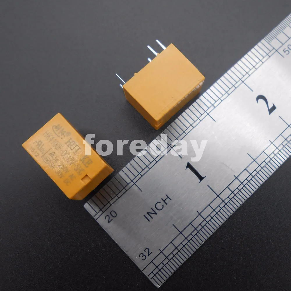 100 шт. новинка реле мощности желтого цвета 6 PINS HUI KE 3 5 9 12 В SHG постоянный ток в * HK4100F