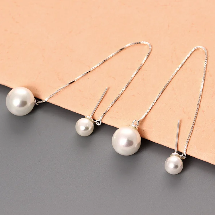 Женские серьги подвески из серебра 100% пробы|dangling earrings for women|dangle earringsfashion dangle |