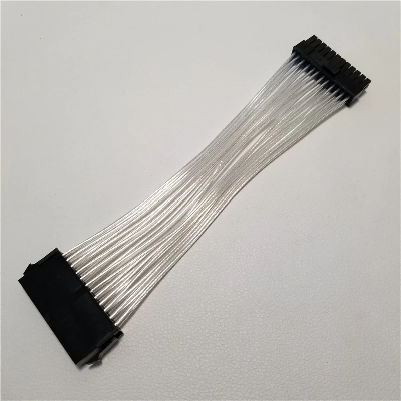 Шасси питания 24Pin ATX материнская плата 24p Серебряный удлинитель Кабель Шнур