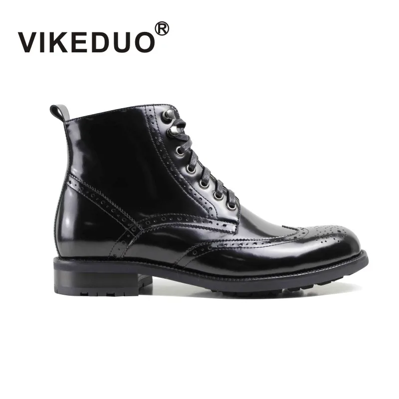 Vikeduo/мужские ботильоны из натуральной коровьей кожи ручной работы свадебные