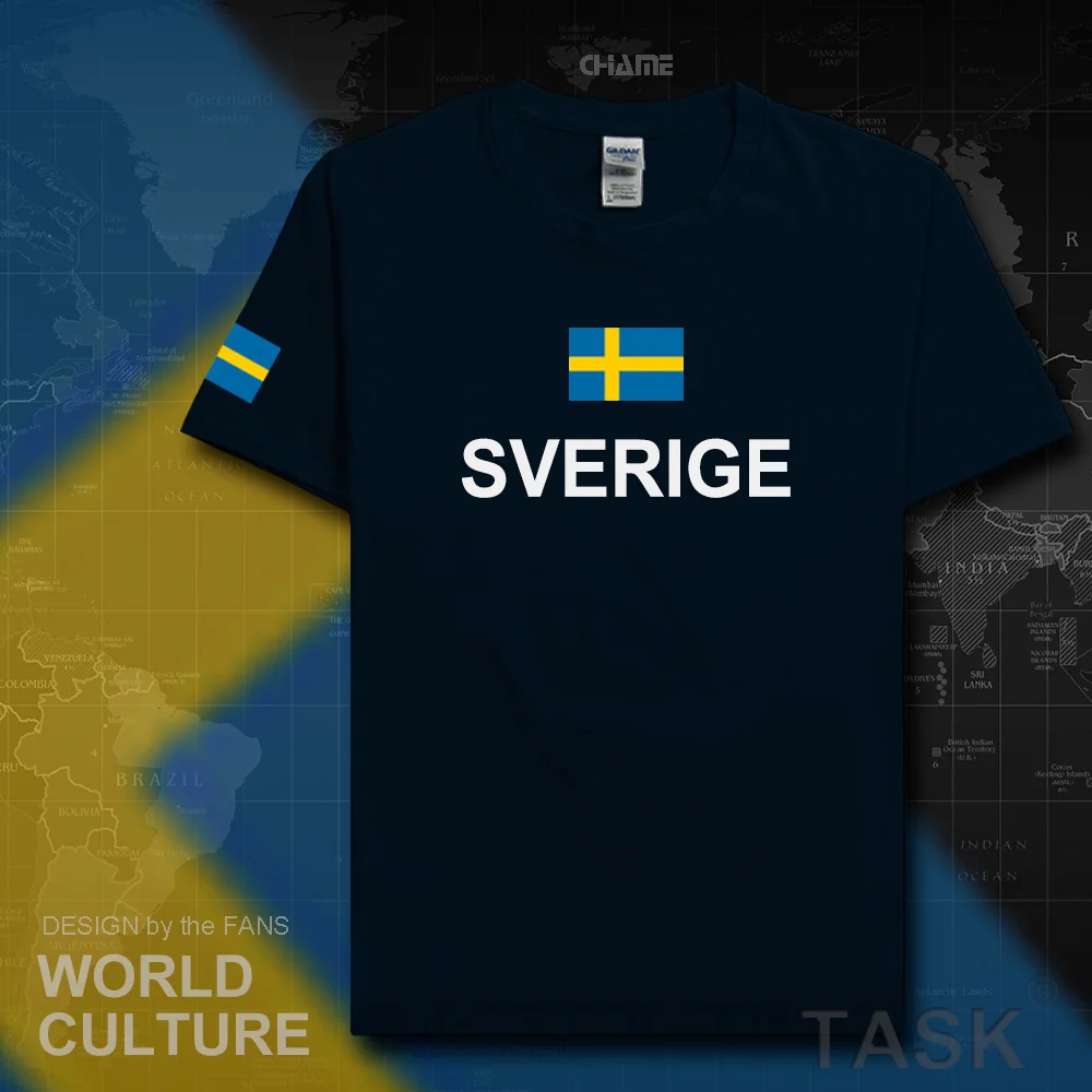 Мужские футболки Sweden Sverige Шведский свитер 2017 трикотажные национальной команды