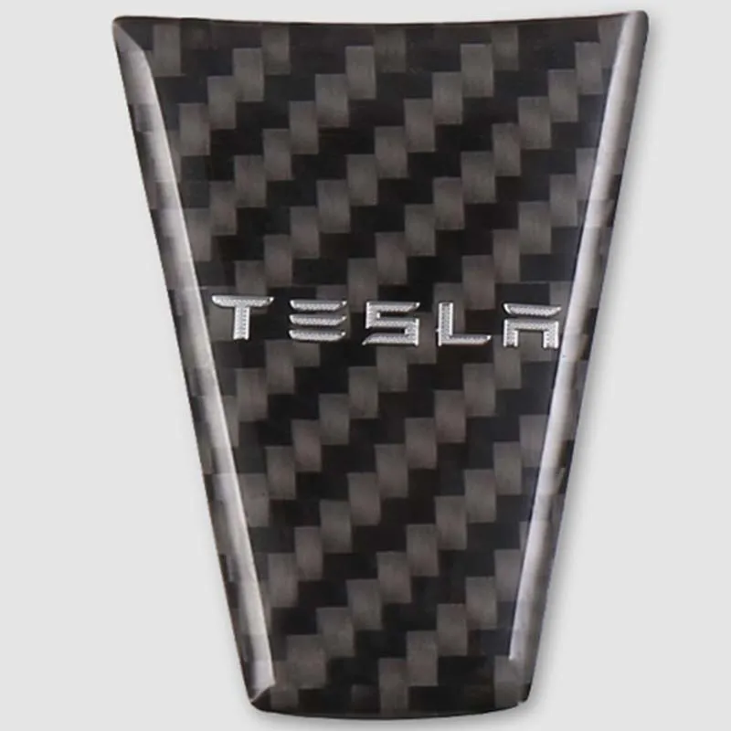 Чехол на руль TESLA для салона автомобиля украшение из углеродного волокна